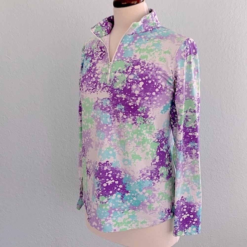 IBKUL Splatter Print Mock-Neck - Picture 4 of 10